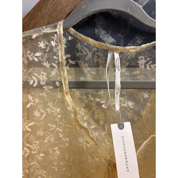 Anthropologie Sheet Organza Floral Maxi Dress - Picture 3 of 7